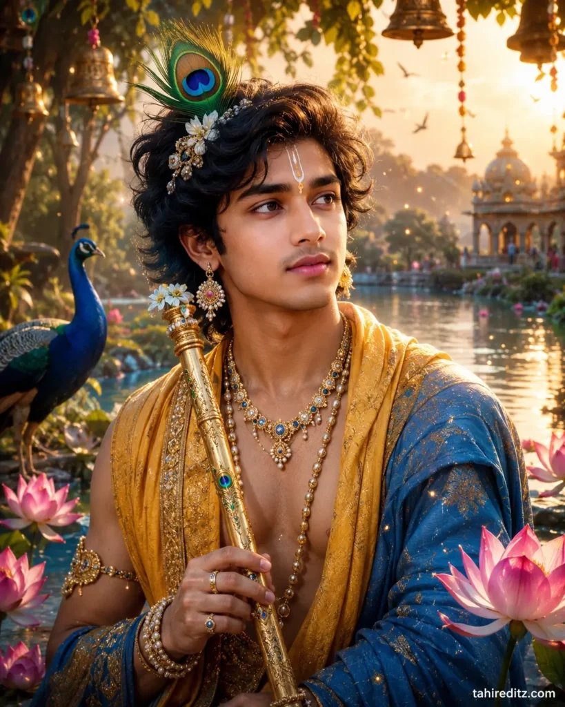 Lord Krishna Divine Blessing Portrait