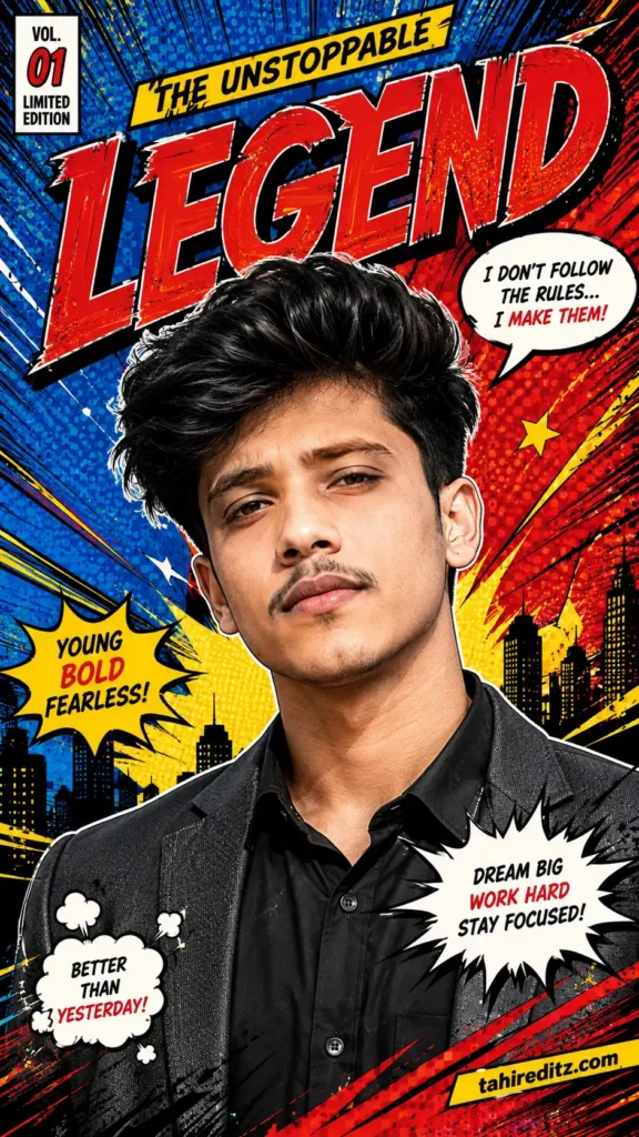 Retro Comic Book Hero Poster