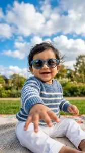 Joyful Outdoor Baby Portrait
