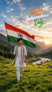 Mountain Sunrise Tiranga Portrait