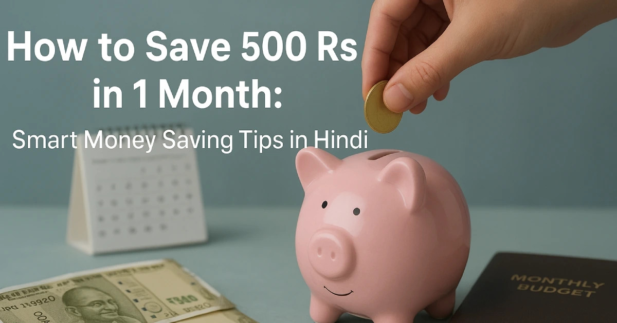 How to Save 500 Rs in 1 Month: Smart Money Saving Tips in Hindi