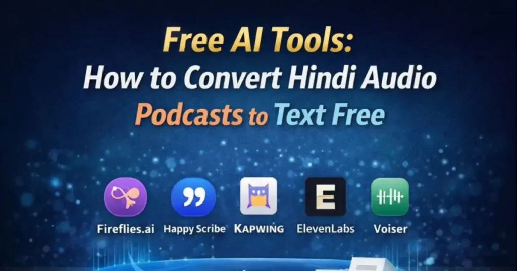 How to Convert Hindi Audio Podcasts to Text Free: Step-by-Step Hindi Guide