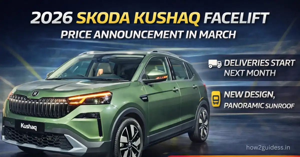 2026 Skoda Kushaq Facelift Price Announcement and Deliveries Set for March