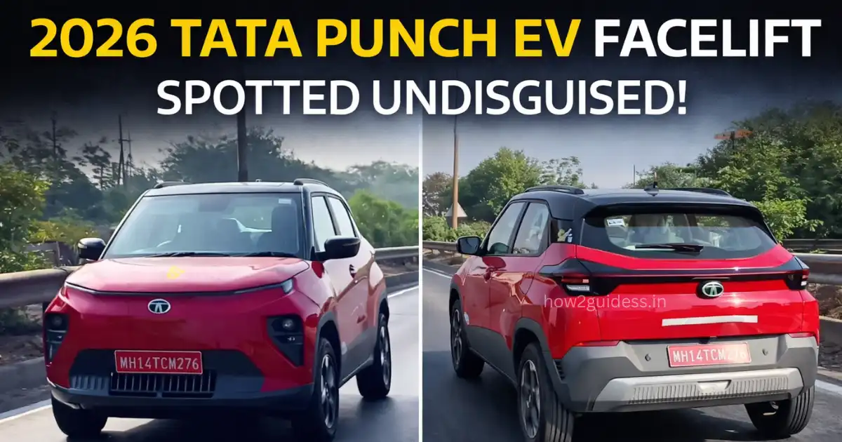 2026 Tata Punch EV Facelift Spotted Undisguised Ahead of February 20 Launch