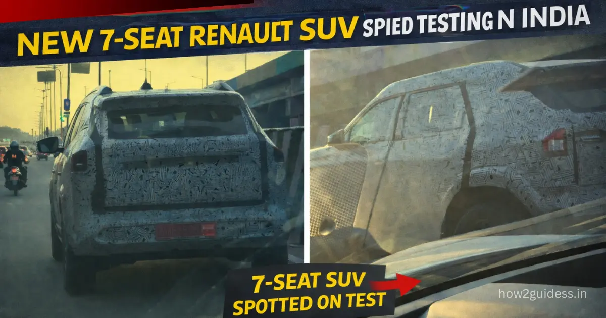 7-Seat Renault SUV Spotted Testing in India Ahead of Expected 2026 Launch