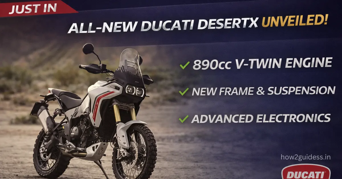 All-New Ducati DesertX Unveiled With 890cc Engine, New Chassis