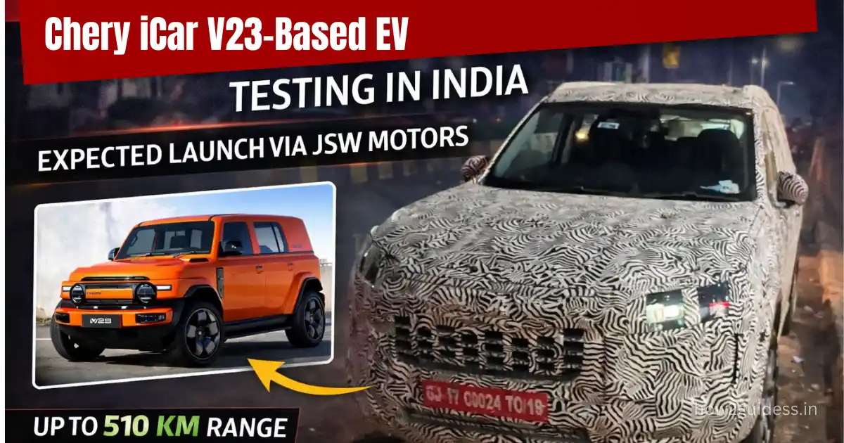 Chery iCar V23-Based EV Spotted Testing in India, Launch Details