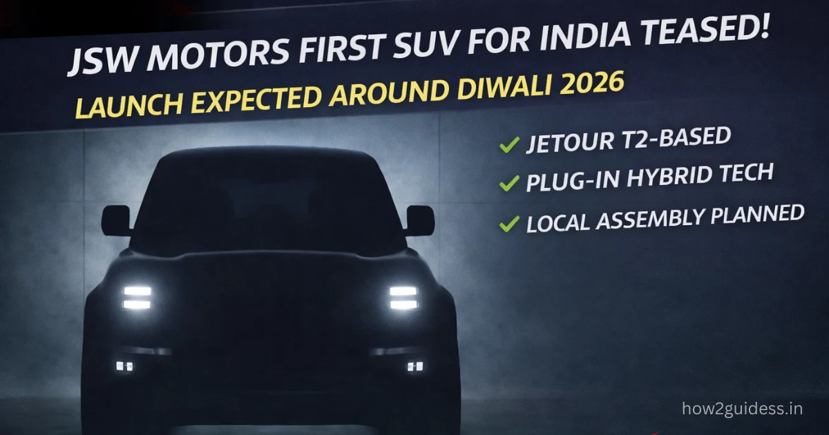JSW Motors First SUV Teased for India: Diwali 2026 Launch Expected