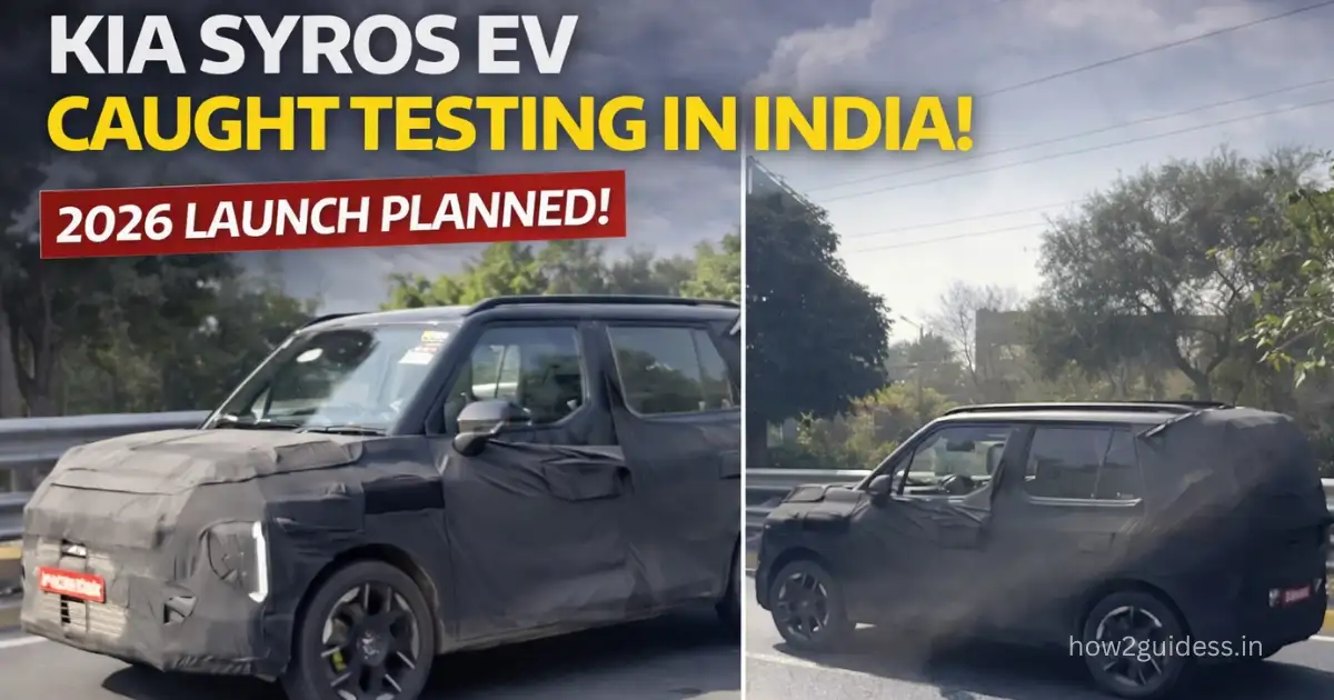 Kia Syros EV Spotted Testing in India Ahead of 2026 Launch