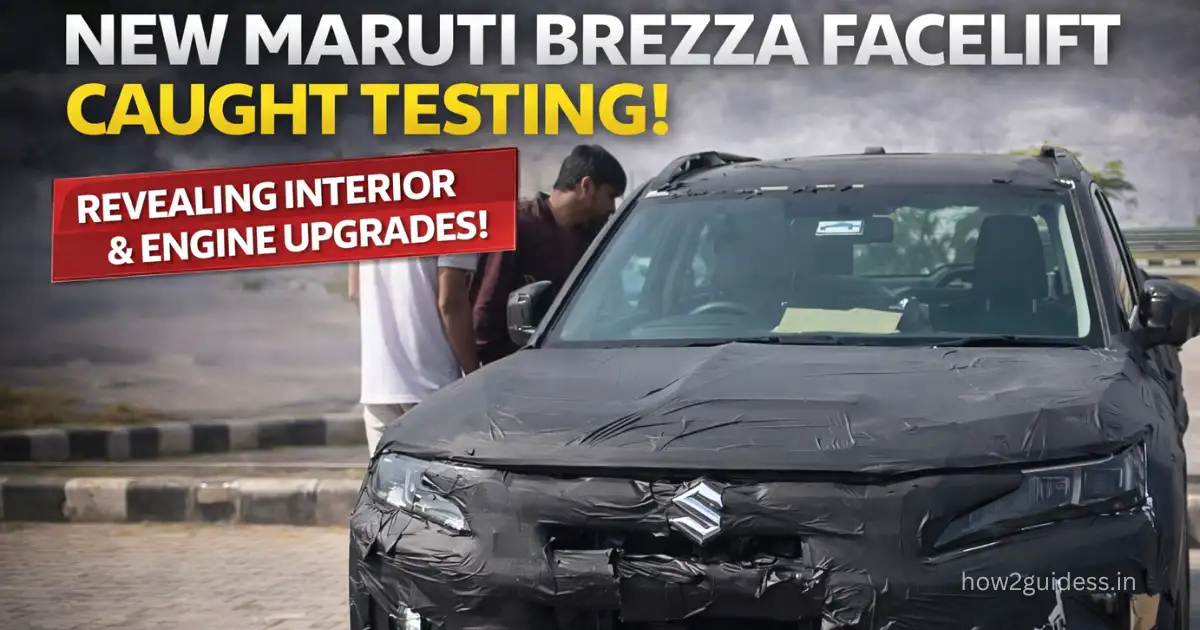 Maruti Suzuki Brezza Facelift Spotted Testing With Interior and Drivetrain Updates