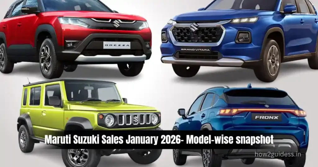 Maruti Suzuki Sales January 2026: Dzire, Brezza, Victoris Lead as Market Share Falls