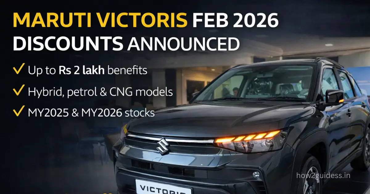 Maruti Victoris February 2026 Discounts: Up to Rs 2 Lakh Benefits Announced