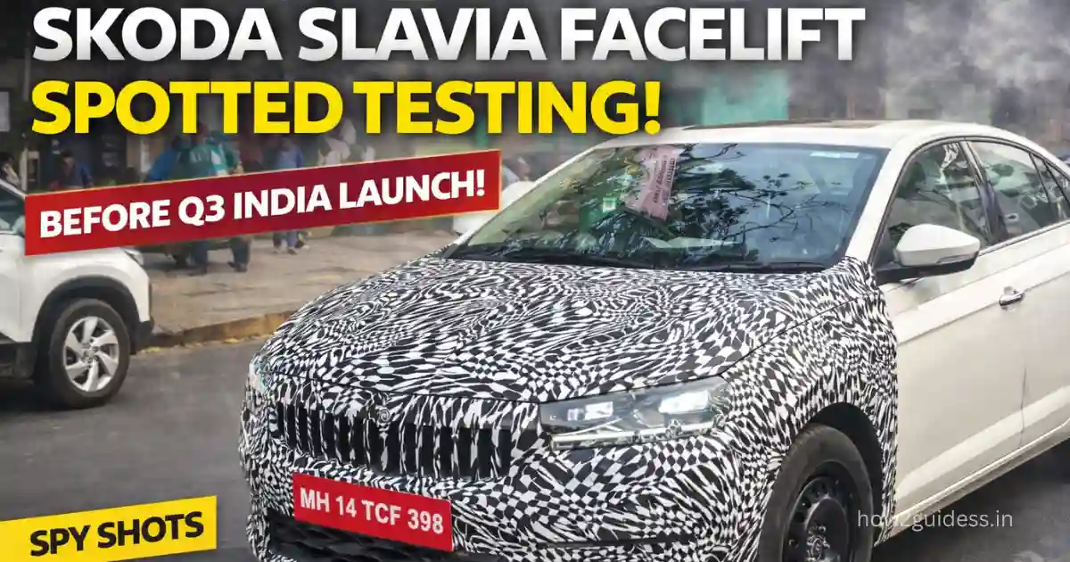 Skoda Slavia Facelift Spotted Testing With Design and Feature Updates