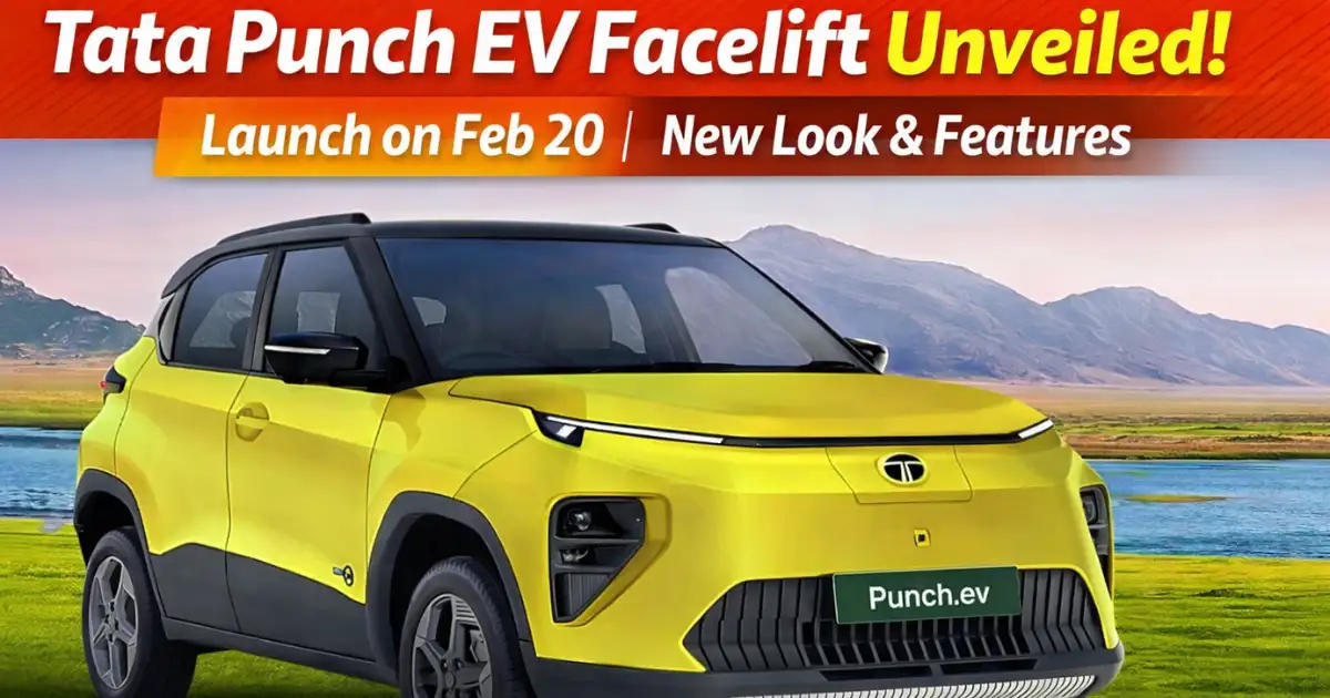 Tata Punch EV Facelift Unveiled Ahead of February 20 Launch