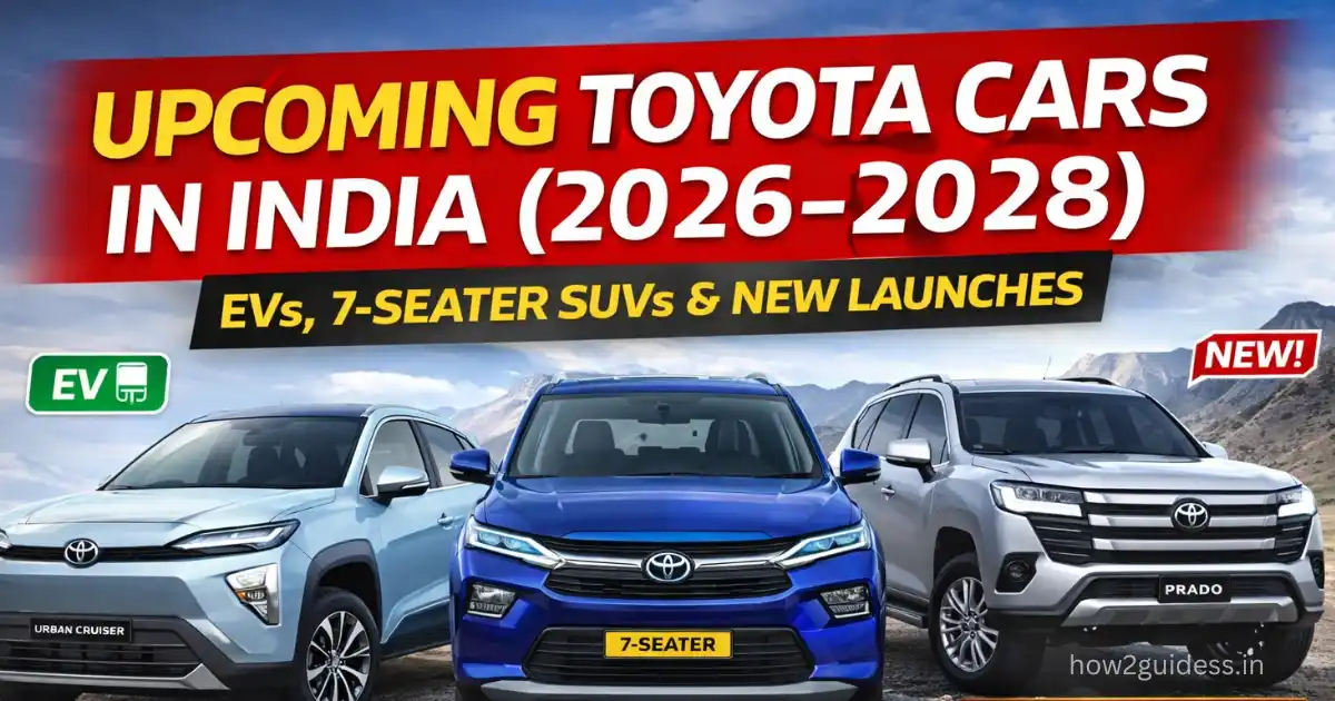 Upcoming Toyota Cars in India: EVs, 7-Seater SUVs & New Launch Plans (2026–2028)