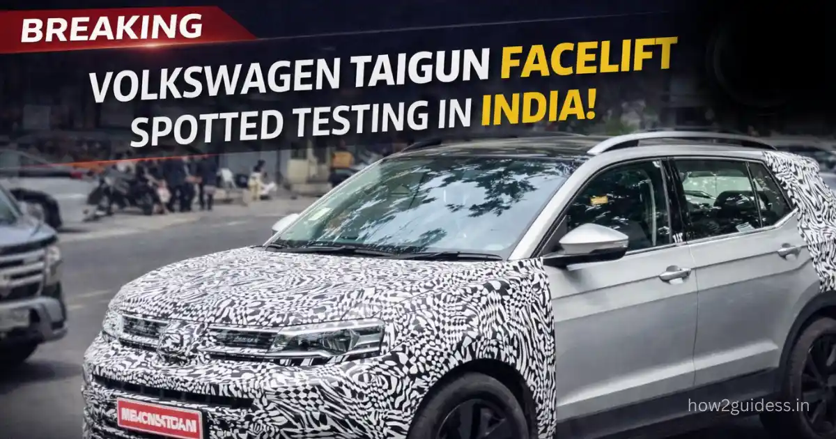 Volkswagen Taigun Facelift Spotted Testing in India: Design, Features & Engine Details