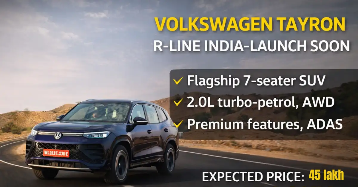 Volkswagen Tayron R Line India Launch Soon: Price, Engine, Features, Rivals
