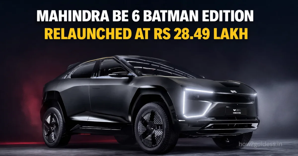 Mahindra BE 6 Batman Edition Relaunched At Rs 28.49 Lakh, Bookings Open March 10