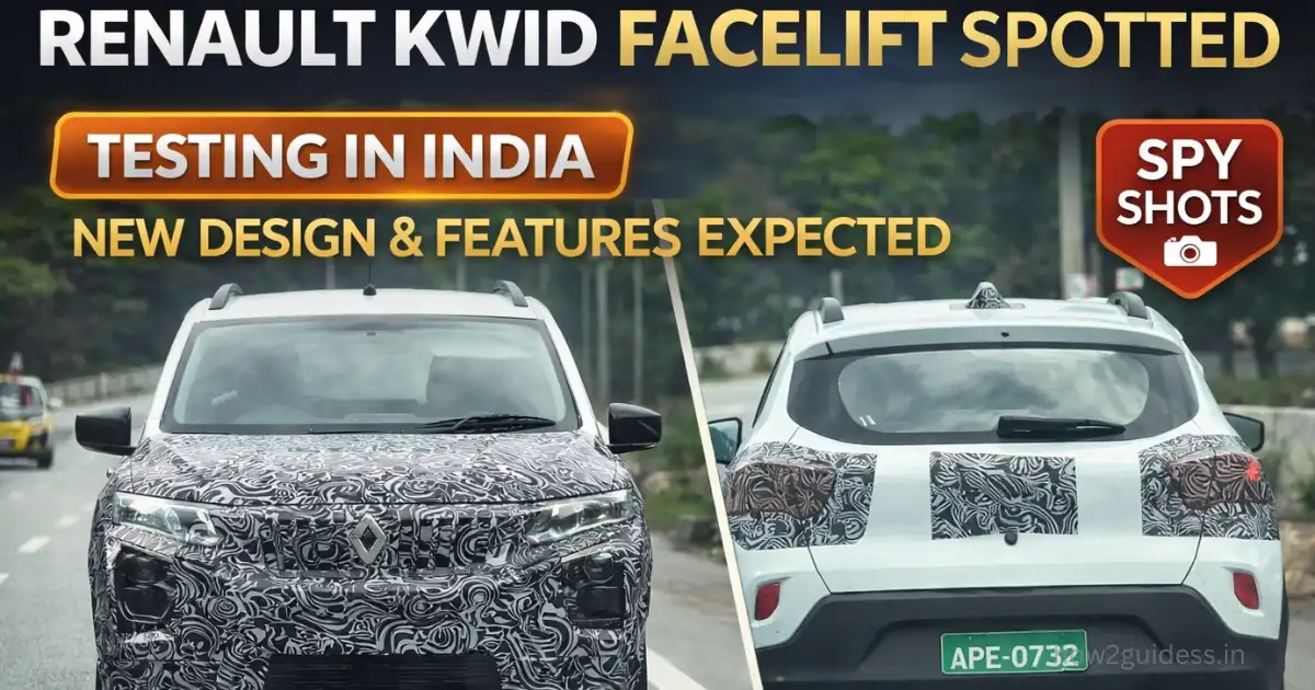 Renault Kwid Facelift Spotted Testing in India – New Design and Features Expected