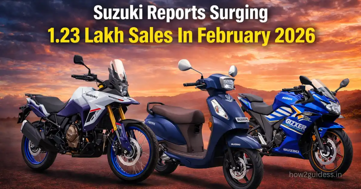Suzuki Motorcycle February 2026 Sales: 1.23 Lakh Units, 37% YoY Growth