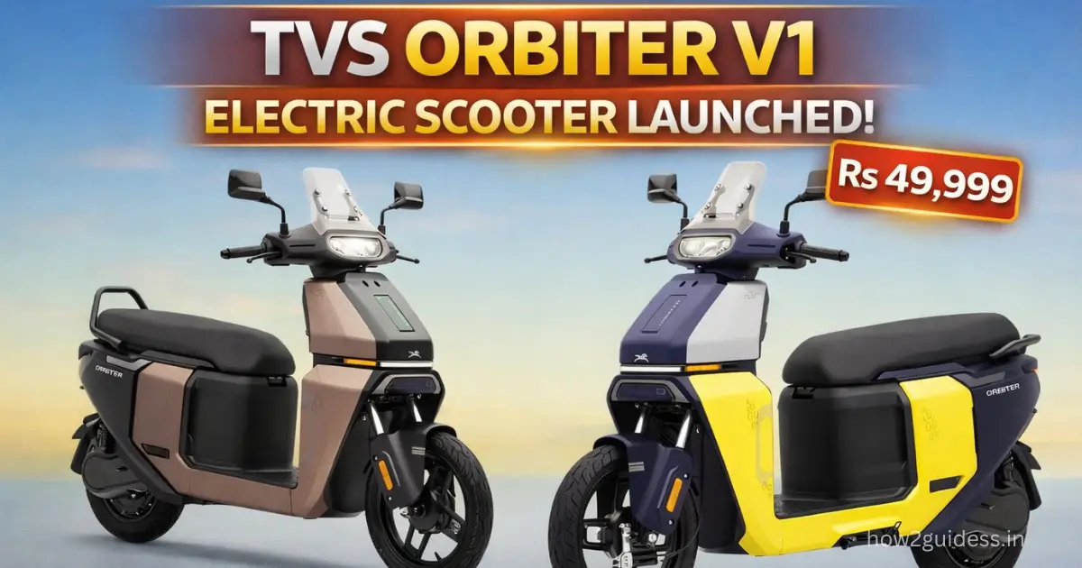 TVS Orbiter V1 Electric Scooter Launched In India At Rs 49,999 With 86 km Range