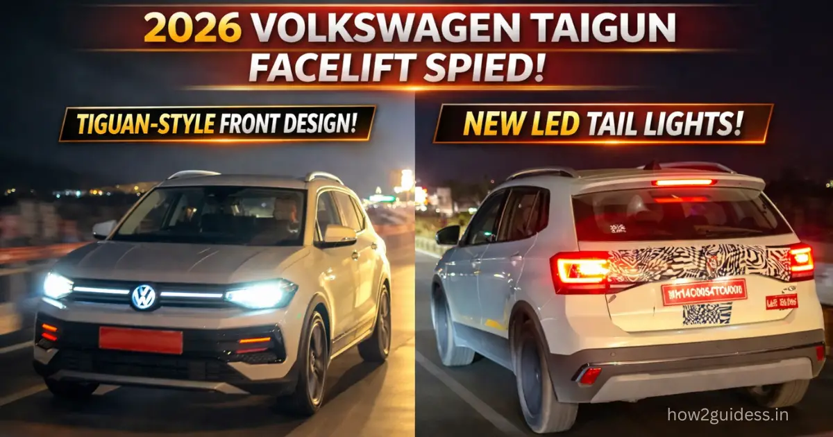 Volkswagen Taigun Facelift Spied Nearly Undisguised Ahead of 2026 Launch